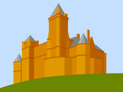 Castle building castle illustration poster design
