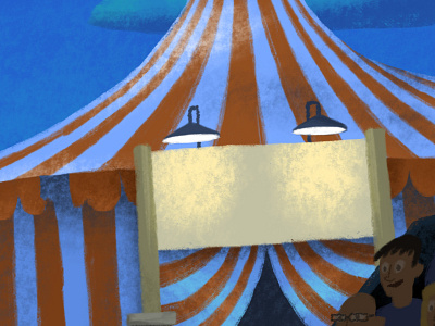 Circus Tent circus illustration ipad lights people sign stripes tent