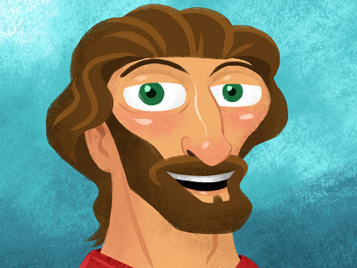 Hawk Funn beard character design illustration ipad man profile