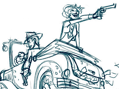 Bonnie & Clyde Sketch