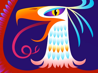 Griffin bird creature feathers graphic griffin illustration vector