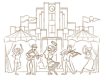 Festival Sketch By Steve Lowtwait On Dribbble