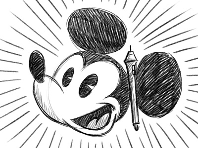 New Job disney drawing mickey sketch wacom