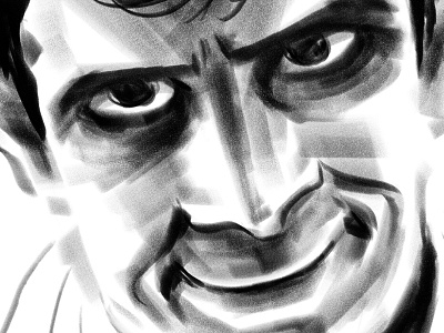 Evil Eyes bates digital drawing expression face hitchcock man