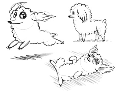 Poodle Doodles cartoon cartooning character design digital dog pencil poodle sketch