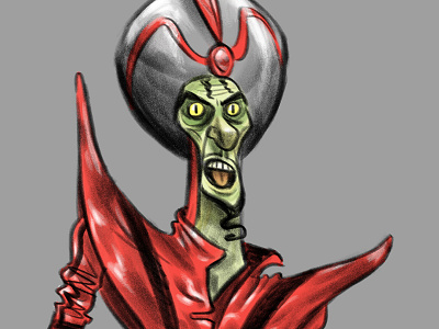 Jafar in Thriller 80s character design disney drawing leather jacket sketch dailies villian zombie