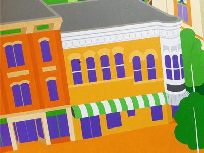 Boulder Cafe Building in Mural architecture boulder buildings mural paint wip