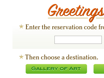 Enter Reservation Code design typography webdesign