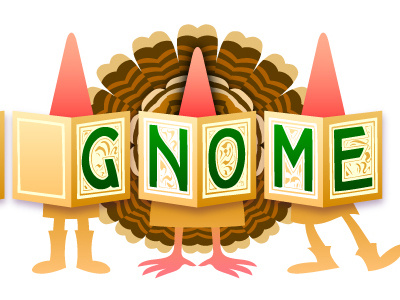 Gnome/Turkey Hybrid cards design gnome logo thanksgiving turkey