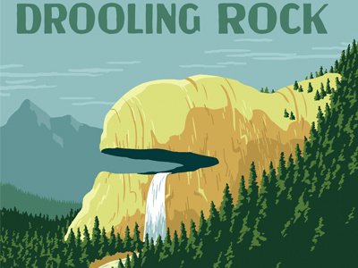 Drooling Rock design drool illustration landscape poster rock typography