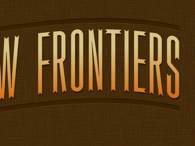New Frontiers design typography web design