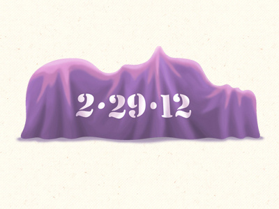 Teaser date design drapery illustration purple web