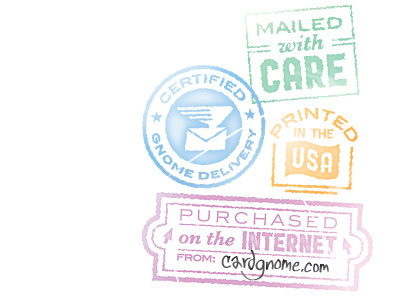Envelope Stamps design envelope gnome greeting card mail print stamp