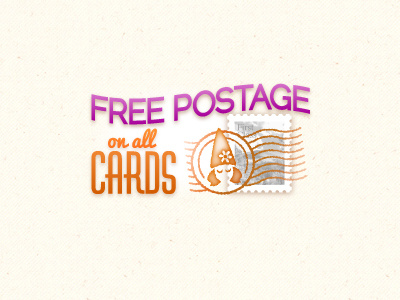 Free Postage! design free gnome greeting card postage stamp web