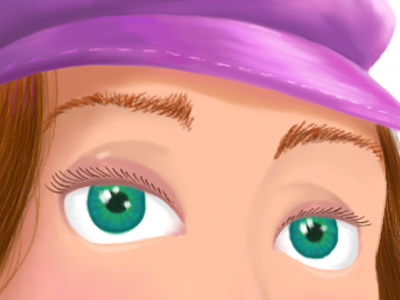 Look Into My Eyes character digital painting eyes hair illustration ipad purple hat