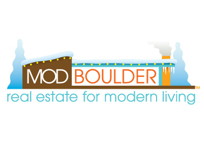 Mod Boulder Holiday Logo design illustration typography