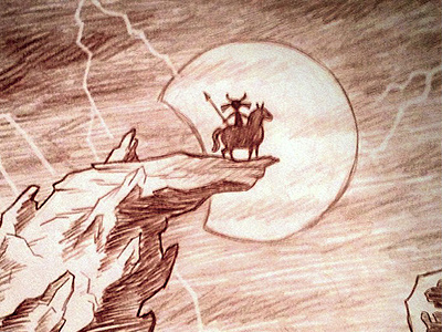 Helga the Viking animation character drawing illustration nickelodeon pencil rough