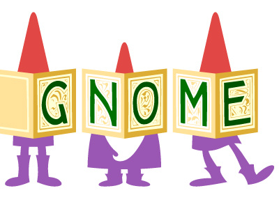 Gnome gnomes illustration logo