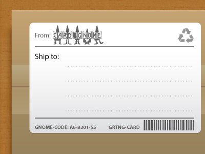 Gnome Shipping Label