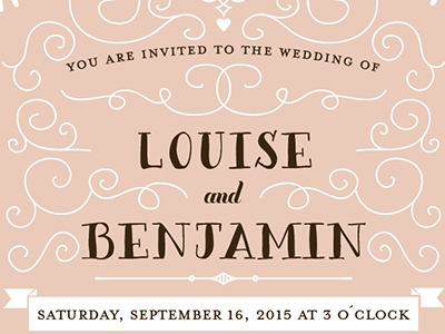Grand flourish wedding invitation