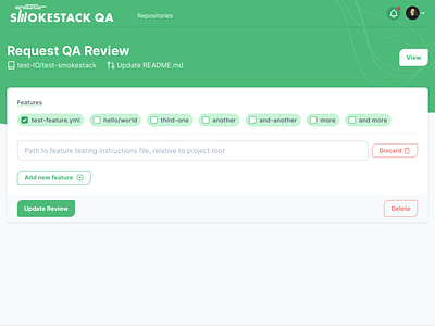 Request QA Review form form design forms testing web design webdesign