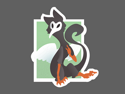 Character Sticker character character design dragon eastern dragon fantasy fantasy art illustraion owl owl creature sticker sticker design stickermule
