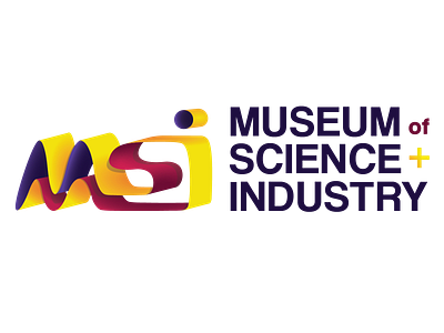 Museum of Science and Industry Chicago Logo Redesign 3d chicago industry logo logo redesign museum redesign science typography