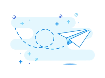 Dashboard paper plane animation ccs design flat illustration plane ui vector web