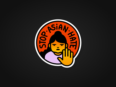 Stop Asian Hate design hateisavirus illustration protest sticker stopaapihate stopasianhate