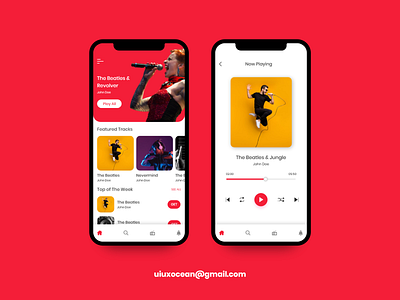 Music Player App Design android app design appdesign design illustration typography ui ux