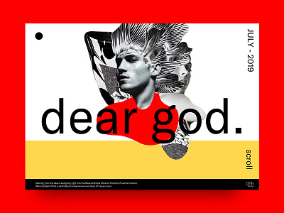 Dear God brand and identity collage design illustration typography