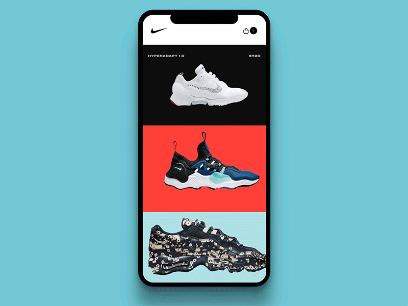 Nike store mobile nike store ui