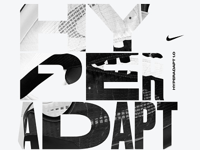 Key Visual hyperadapt identity illustration nike type