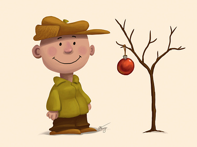 Charlie Brown Character Digital Drawing character design character drawing charlie brown christmas comic digital painting little boy photoshop retro smile tutorial vintage wacom cintiq 16