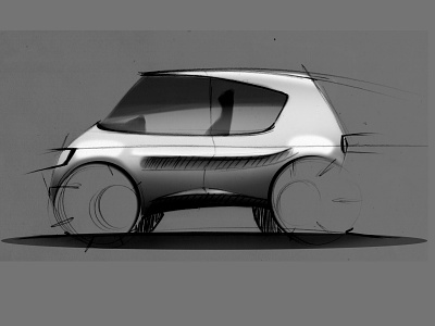Smart City Car - Sketch automotive design design hand sketch pencil pencil sketch rendering wacom intuos