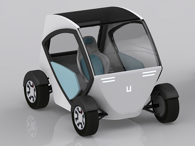 Smart City Car "Utopia" 3d automotive design basic shapes design edgy ergonomic future modeling product design rendering smart car smart city solidworks