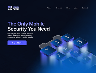 Mobile Armor - IT Security Company graphic design landing landingpage ui ux web webdesign website