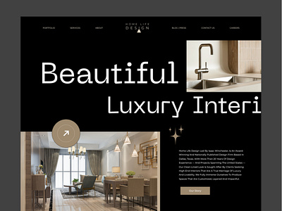 Home Life Interior Design branding design interior landing page luxury minimal ui uidesign web design website