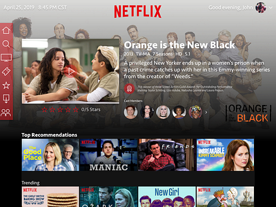Netflix Redesign illustration ios ipad netflix redesign ui ux