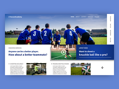Soccer Academy Web Design