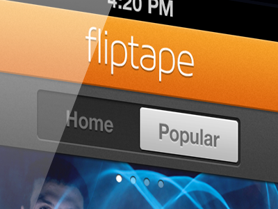 Fliptape Popular View gui interface ios iphone spotify ui ux