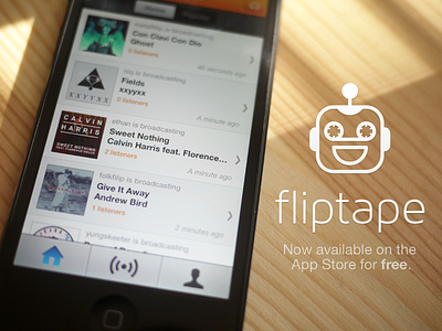 Fliptape On Dribbble app app store fliptape free gui interface ios iphone radio spotify ui ux