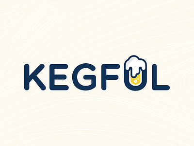 Kegful logo app beer concept drink ios keg logo pint type