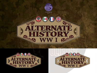 Logo for card game "Alternate History WW1" brand and identity card card game concept design graphic design logo logo design logo design branding logo presentation