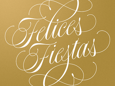 Felices Fiestas calligraphy christmas felices fiestas happy holidays lettering merry christmas navidad postcard type