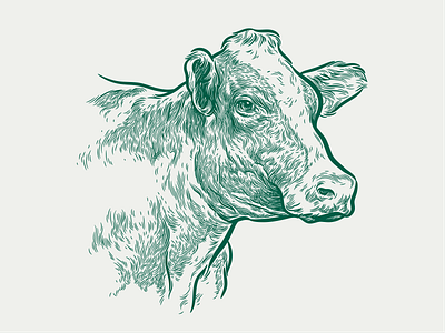 Farm animals #3 animals engraving etching illustration vector