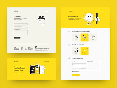 Various page components branding illustration ui ux web