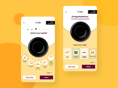 Pasta project app branding design typography ui ux web