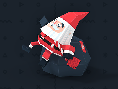 Papertoy - Santa christmas diy gift glue joy paper santa toy