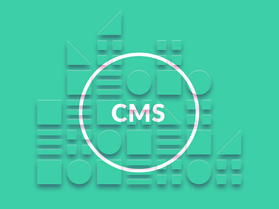 CMS DESIGN circles geometric graphic design green shadows sienn simple squares web design